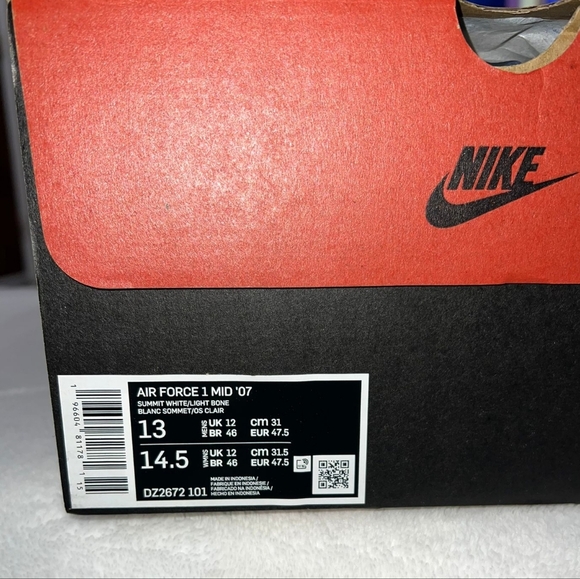 Nike UPTOWNS Air Force 1 Mid 07 Sneakers- Men's Size 13  NIB - Picture 8 of 8